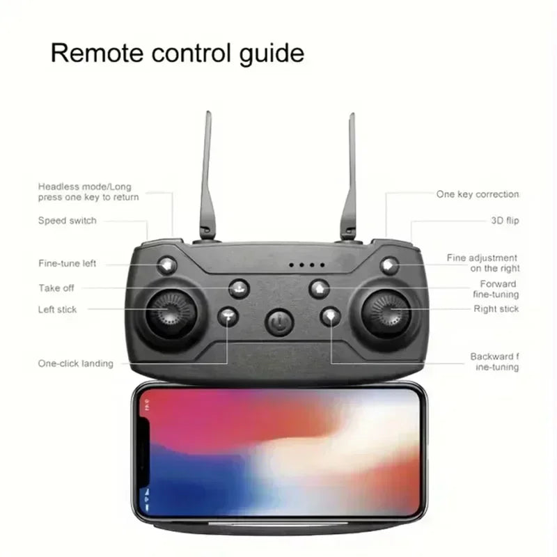 2026 New E88 Professional HD Dual Camera 4K RC Drone Wide Angle Camera Foldable Helicopter Quadcopter Aircraft Kid Gift Toys