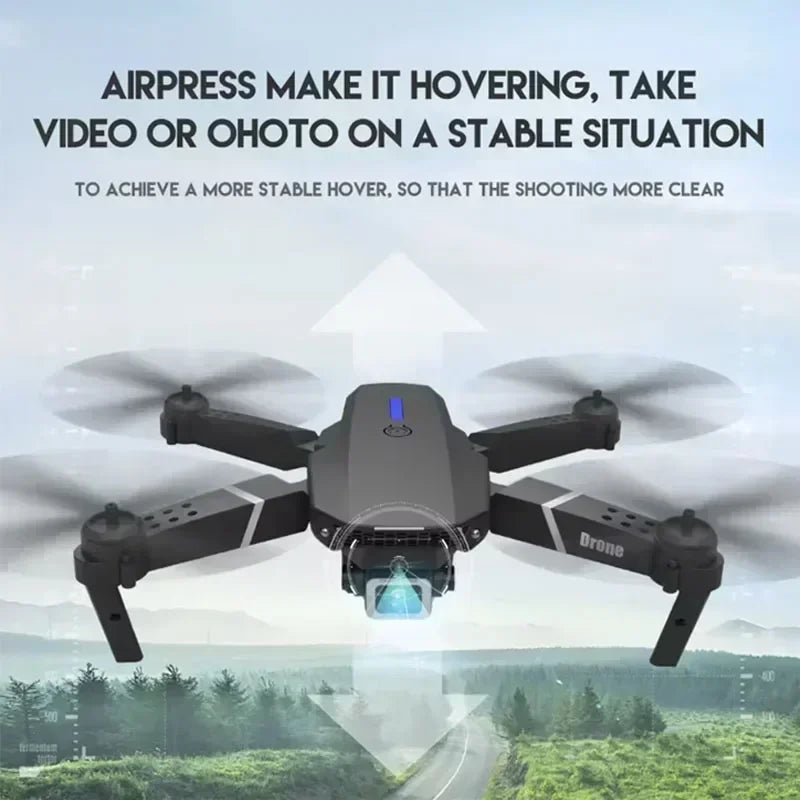 2026 New E88 Professional HD Dual Camera 4K RC Drone Wide Angle Camera Foldable Helicopter Quadcopter Aircraft Kid Gift Toys