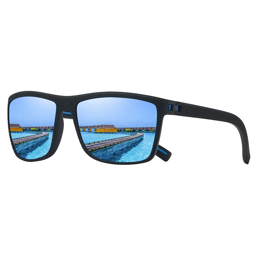 Fashion Vintage Check Pattern Square Sunglasses Men Women Fishing Driving Man Luxury Brand Designer Sun Glasses Eyewear