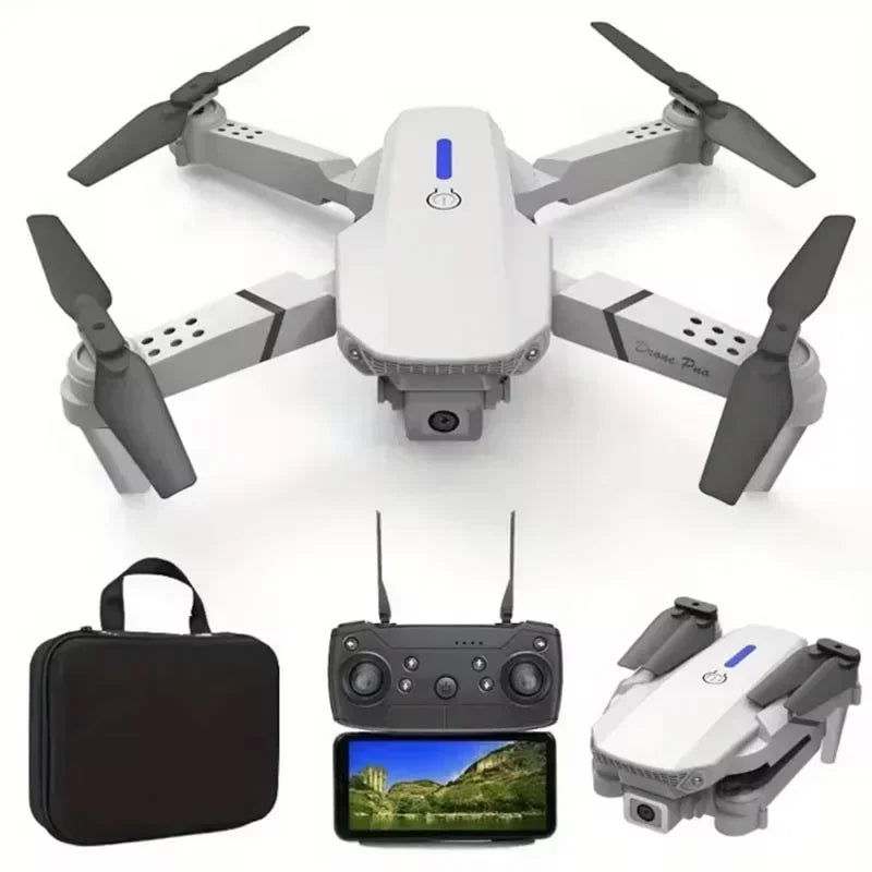 2026 New E88 Professional HD Dual Camera 4K RC Drone Wide Angle Camera Foldable Helicopter Quadcopter Aircraft Kid Gift Toys