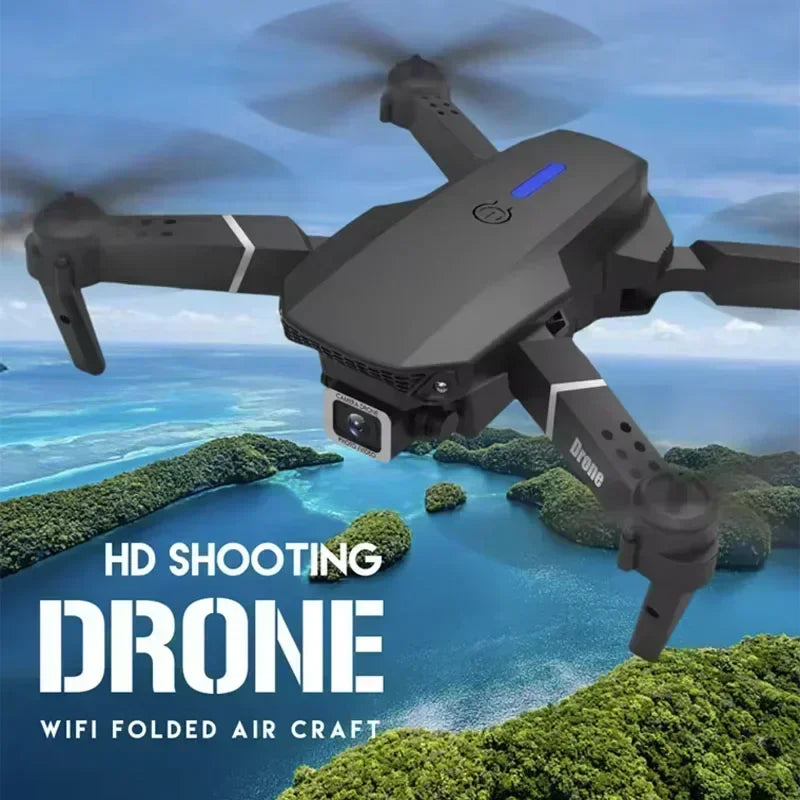 2026 New E88 Professional HD Dual Camera 4K RC Drone Wide Angle Camera Foldable Helicopter Quadcopter Aircraft Kid Gift Toys