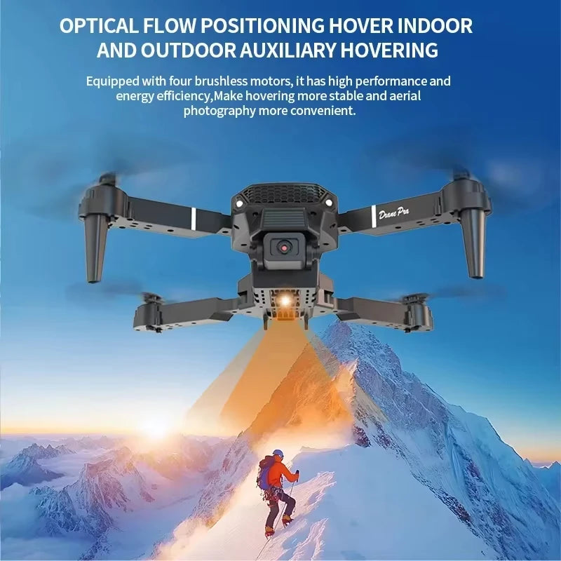 8K HD Dual Camera GPS Obstacle Avoidance 2026 E88 Plus Mini Foldable Drones Brushless Motor RC Quadcopter Toys Gifts For Xiaomi