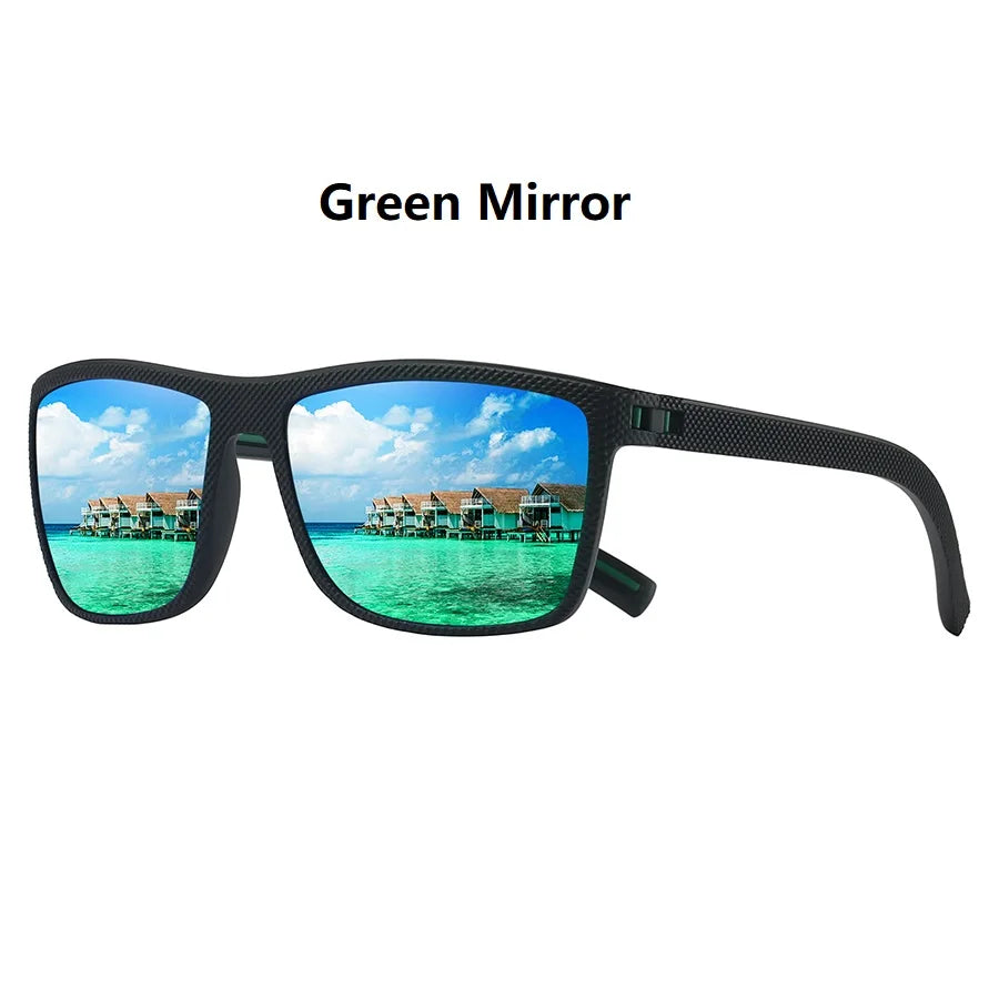 Fashion Vintage Check Pattern Square Sunglasses Men Women Fishing Driving Man Luxury Brand Designer Sun Glasses Eyewear