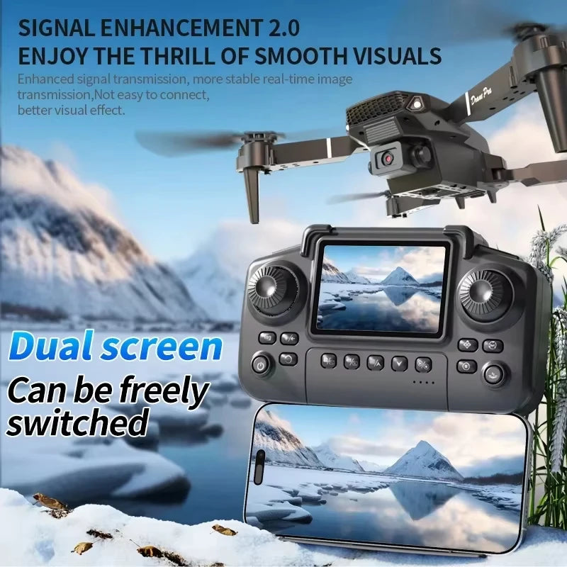 8K HD Dual Camera GPS Obstacle Avoidance 2026 E88 Plus Mini Foldable Drones Brushless Motor RC Quadcopter Toys Gifts For Xiaomi