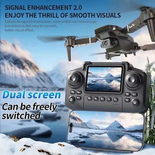 8K HD Dual Camera GPS Obstacle Avoidance 2026 E88 Plus Mini Foldable Drones Brushless Motor RC Quadcopter Toys Gifts For Xiaomi