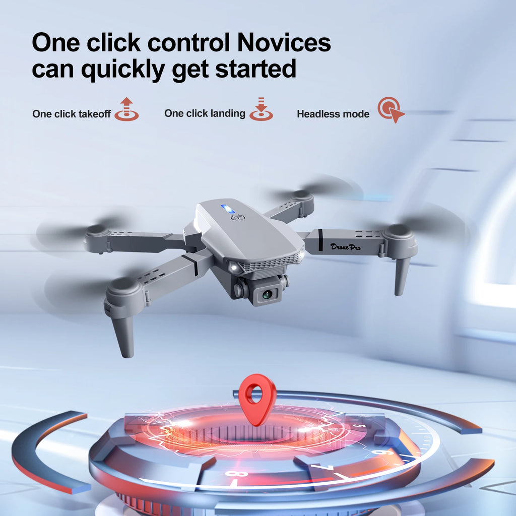8K HD Dual Camera GPS Obstacle Avoidance 2026 E88 Plus Mini Foldable Drones Brushless Motor RC Quadcopter Toys Gifts For Xiaomi