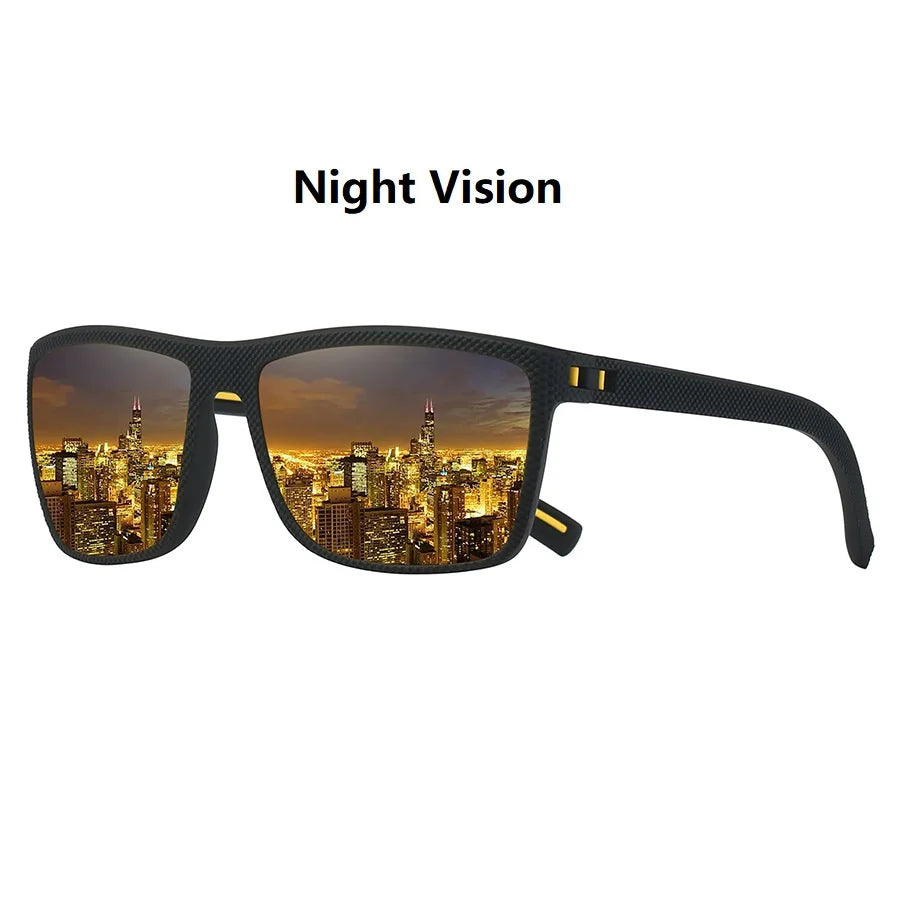 Fashion Vintage Check Pattern Square Sunglasses Men Women Fishing Driving Man Luxury Brand Designer Sun Glasses Eyewear