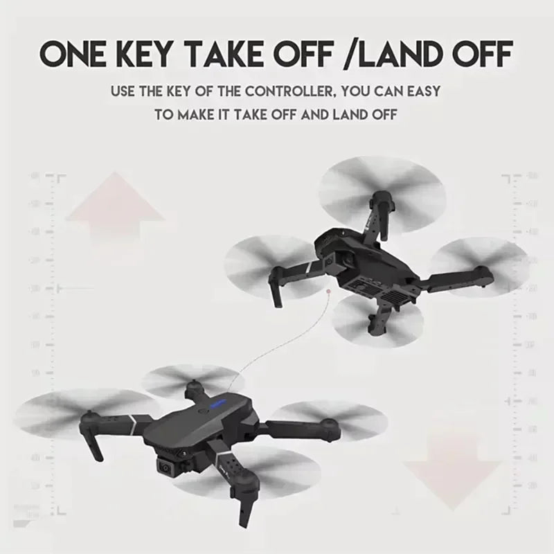 2026 New E88 Professional HD Dual Camera 4K RC Drone Wide Angle Camera Foldable Helicopter Quadcopter Aircraft Kid Gift Toys