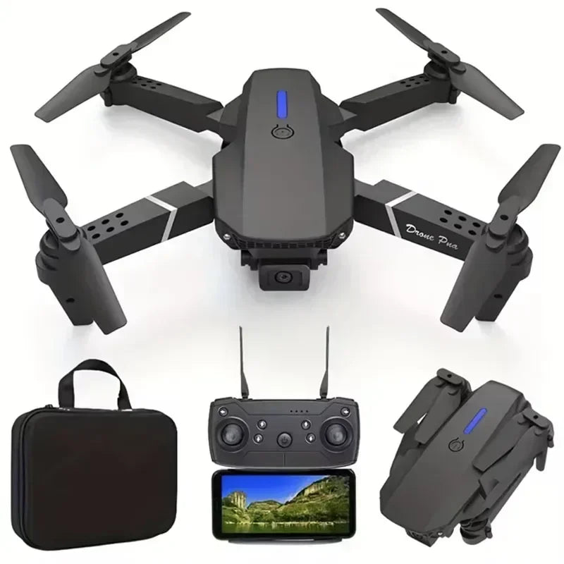 2026 New E88 Professional HD Dual Camera 4K RC Drone Wide Angle Camera Foldable Helicopter Quadcopter Aircraft Kid Gift Toys