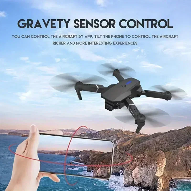 2026 New E88 Professional HD Dual Camera 4K RC Drone Wide Angle Camera Foldable Helicopter Quadcopter Aircraft Kid Gift Toys