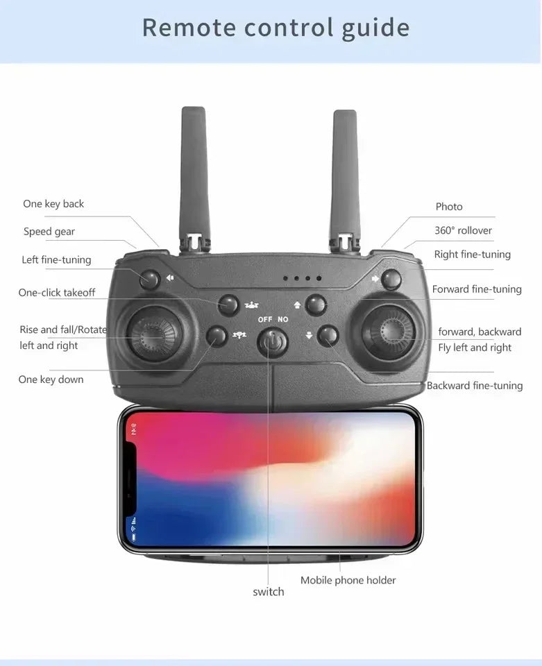 2026 New E88 Professional HD Dual Camera 4K RC Drone Wide Angle Camera Foldable Helicopter Quadcopter Aircraft Kid Gift Toys