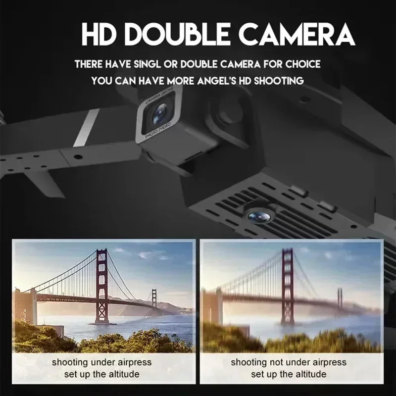2026 New E88 Professional HD Dual Camera 4K RC Drone Wide Angle Camera Foldable Helicopter Quadcopter Aircraft Kid Gift Toys