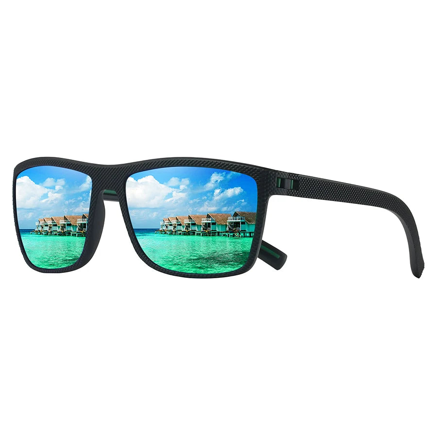 Fashion Vintage Check Pattern Square Sunglasses Men Women Fishing Driving Man Luxury Brand Designer Sun Glasses Eyewear