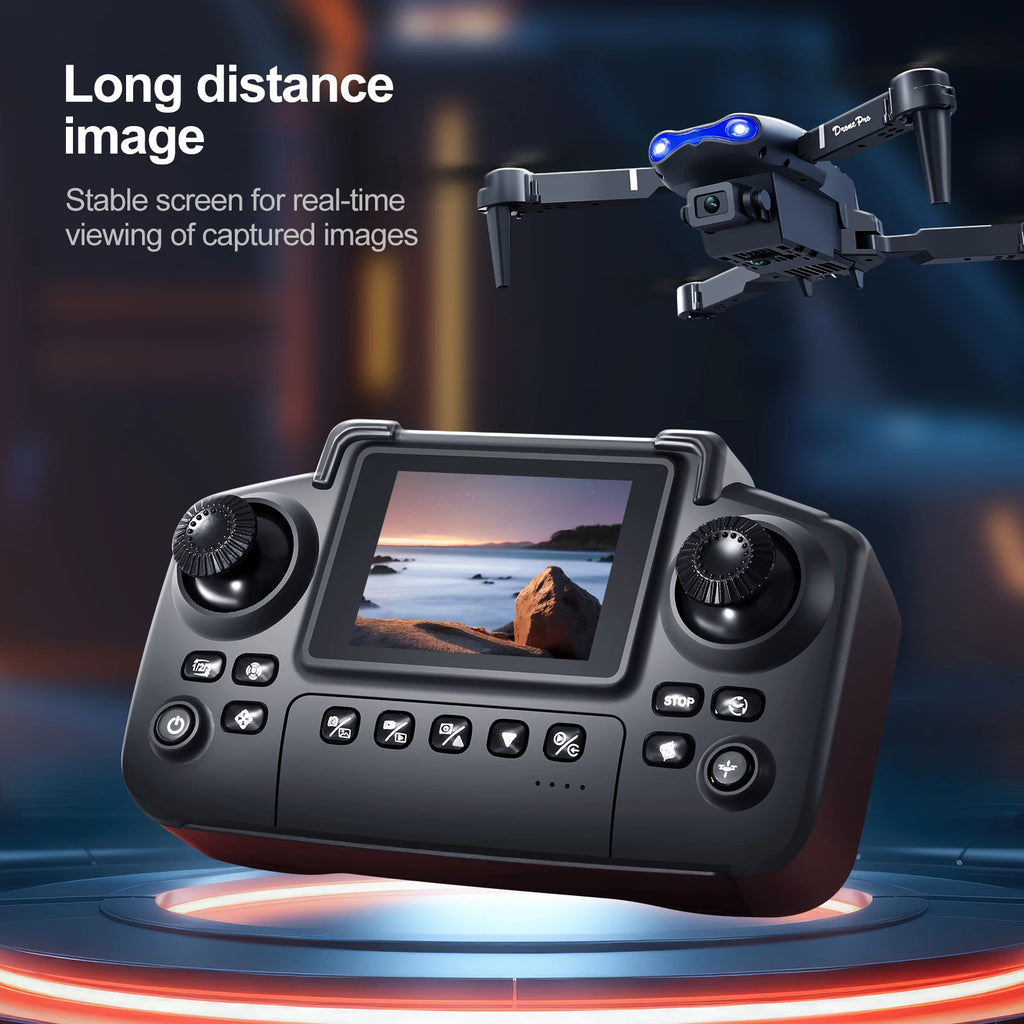 8K HD Dual Camera GPS Obstacle Avoidance 2026 E88 Plus Mini Foldable Drones Brushless Motor RC Quadcopter Toys Gifts For Xiaomi