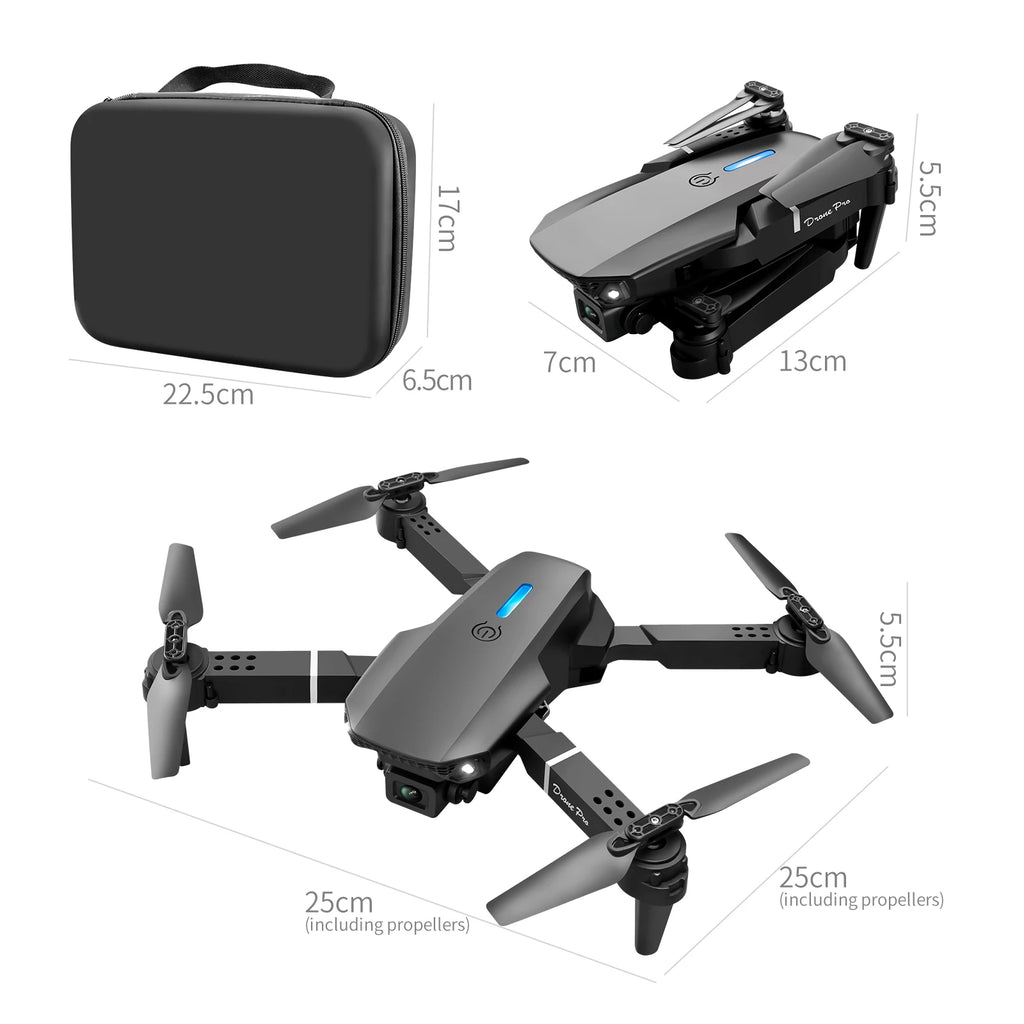 8K HD Dual Camera GPS Obstacle Avoidance 2026 E88 Plus Mini Foldable Drones Brushless Motor RC Quadcopter Toys Gifts For Xiaomi