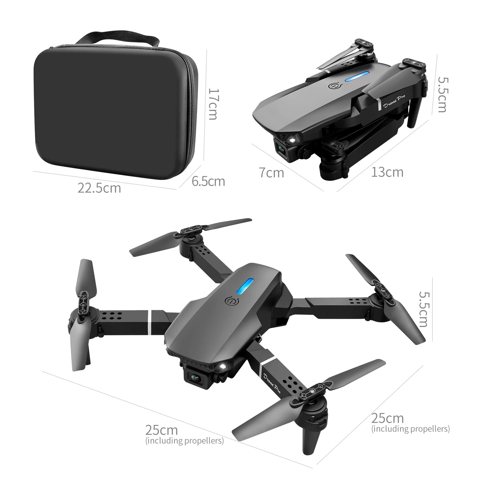 8K HD Dual Camera GPS Obstacle Avoidance 2026 E88 Plus Mini Foldable Drones Brushless Motor RC Quadcopter Toys Gifts For Xiaomi