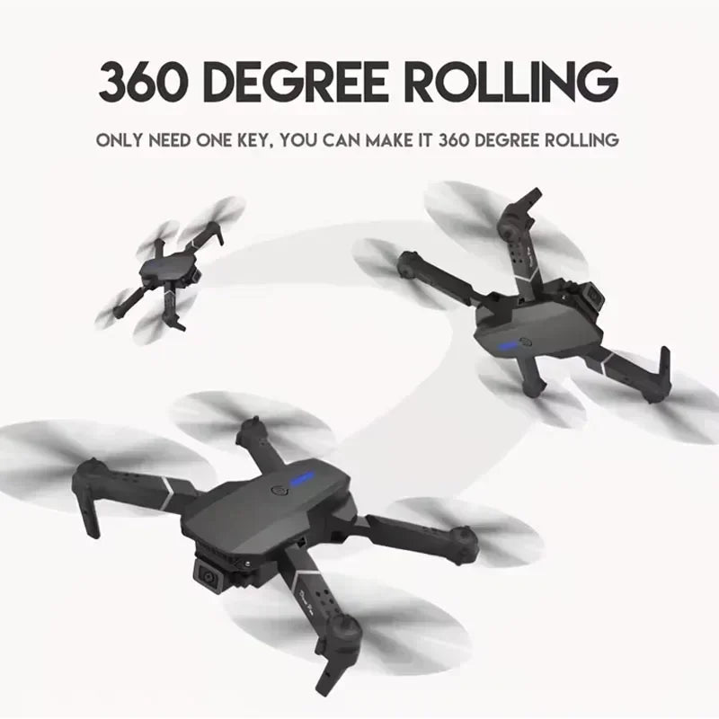 2026 New E88 Professional HD Dual Camera 4K RC Drone Wide Angle Camera Foldable Helicopter Quadcopter Aircraft Kid Gift Toys
