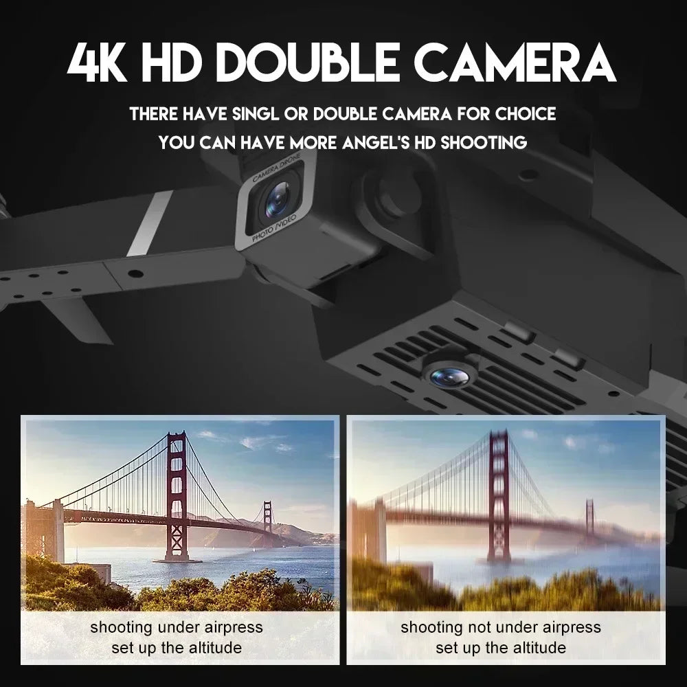2026 New E88 Professional HD Dual Camera 4K RC Drone Wide Angle Camera Foldable Helicopter Quadcopter Aircraft Kid Gift Toys